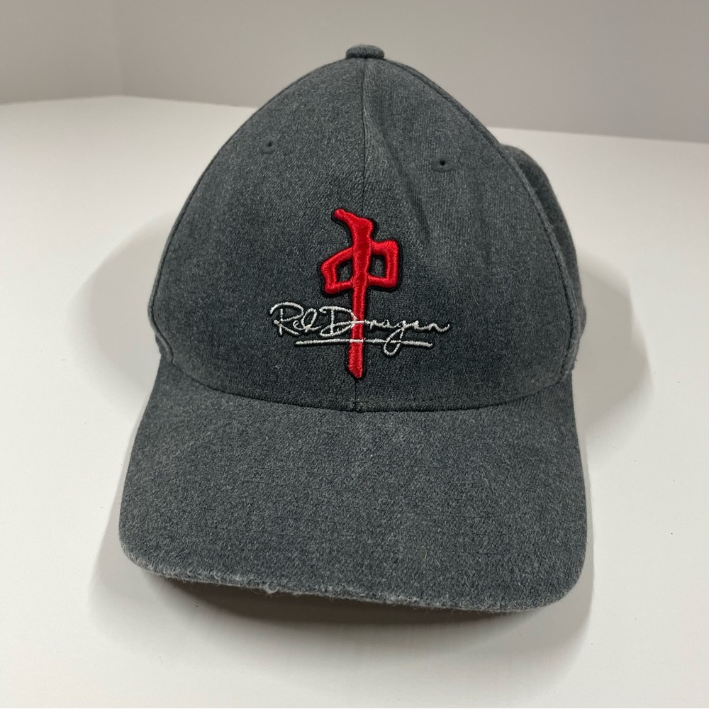 Red Dragon Gray Red Baseball Cap Size S/M